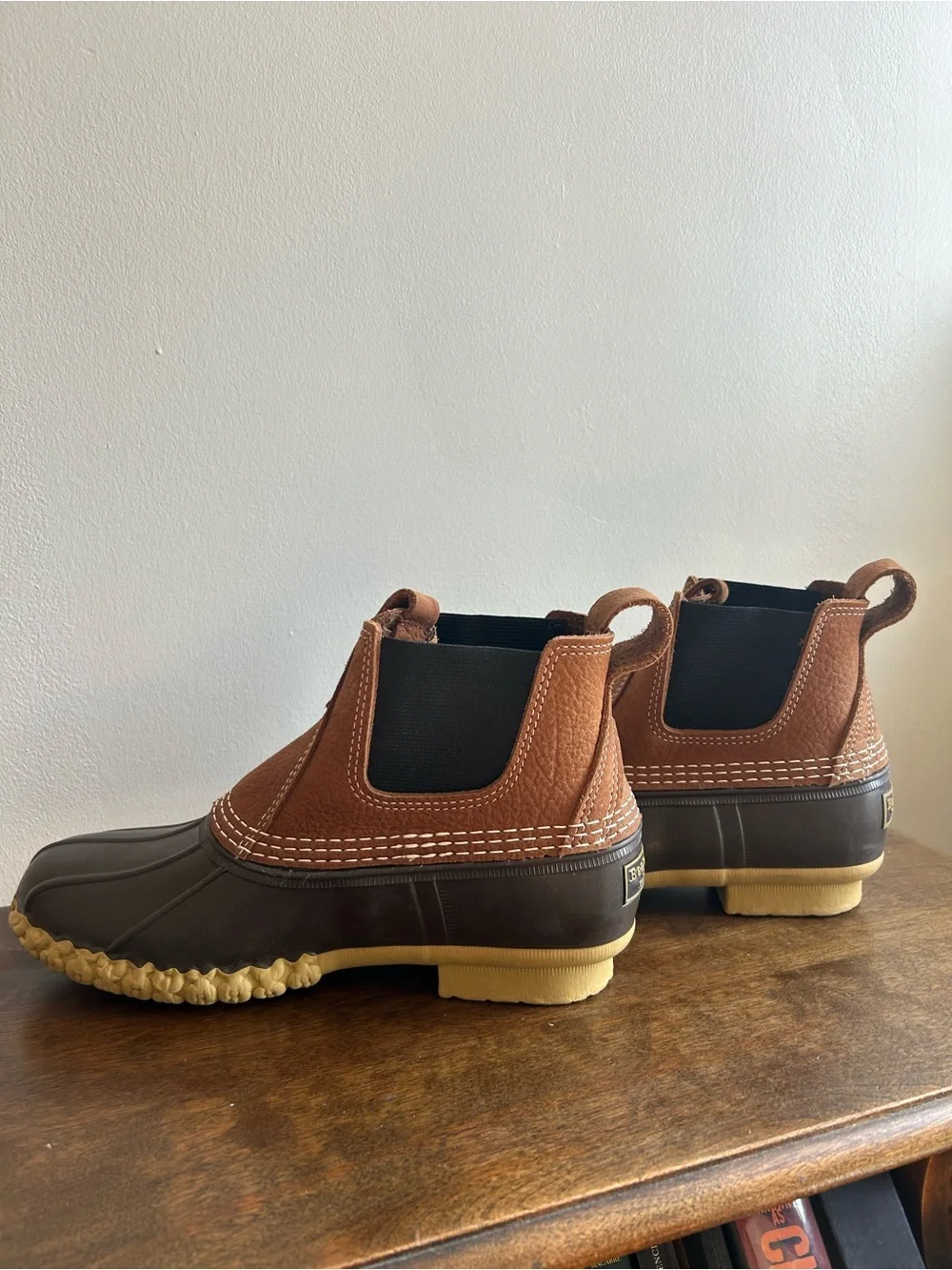 Women’s L.L Bean Chelsea Brown Leather Boots size 8.5 Outdoor Rain Like New - Picture 13 of 16